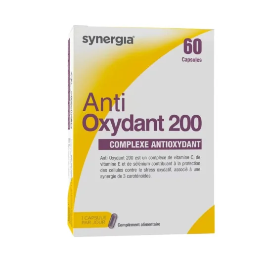 Synergia Anti-Oxydant 200 60 Capsules