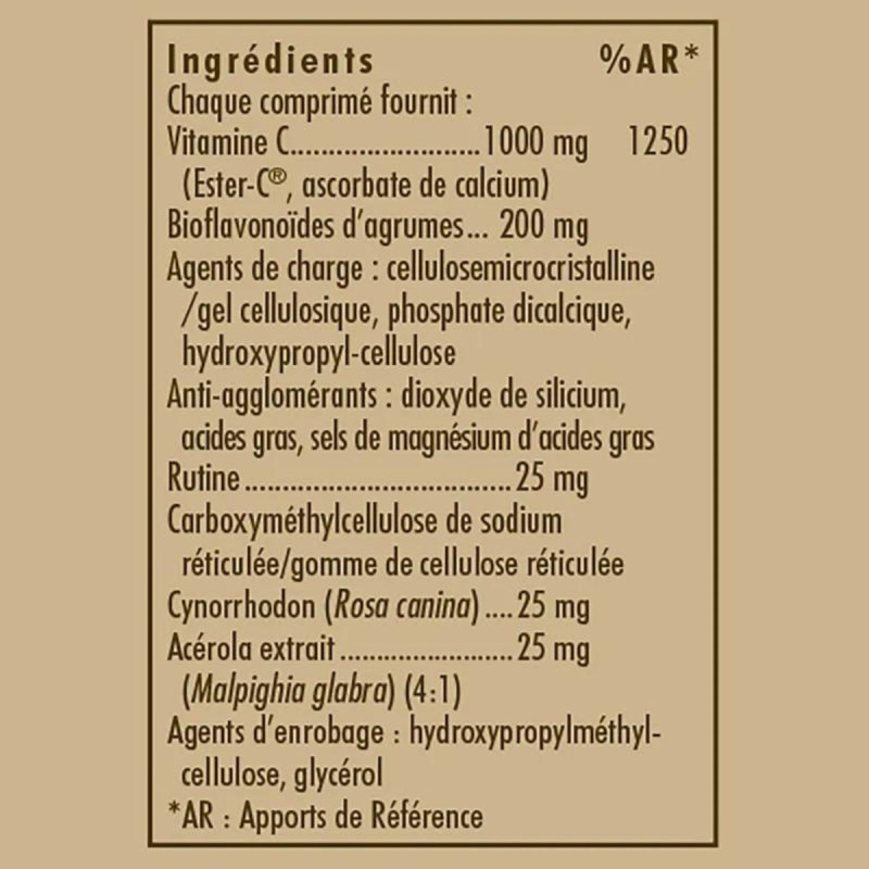 Solgar Ester-C Plus 1000mg Vitamine C  30 comprimés