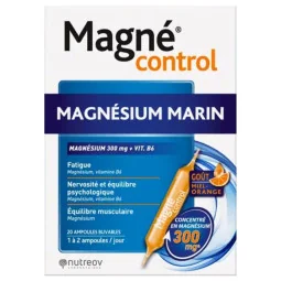 Nutreov Magné Control Magnésium Marin 20 Ampoules