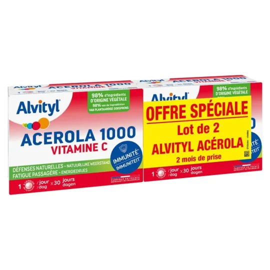 Alvityl Acerola 1000 Vitamine C Comprimés à Croquer