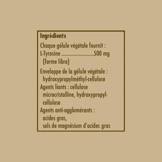 Solgar L-Tyrosine 500 mg 50 gélules