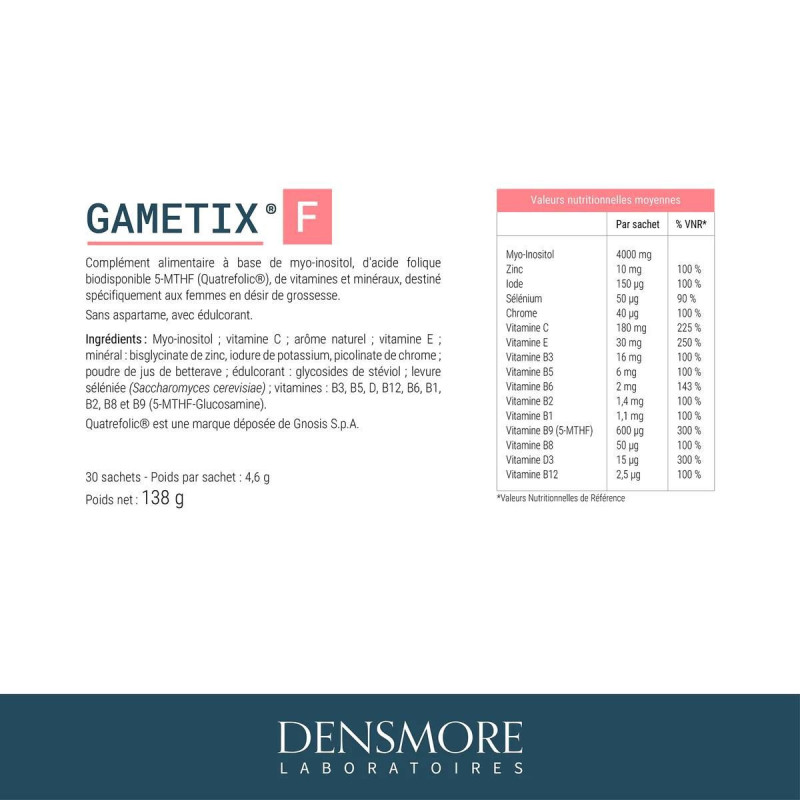 Densmore Gametix F 30 sachets