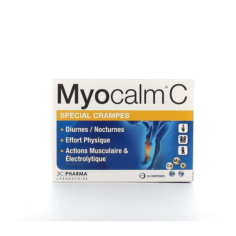 3C Pharma Myocalm C Spécial Crampes 30 comprimés