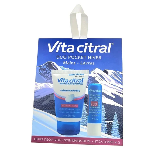 Vita Citral Crème Hydratante Mains sèches 50ml + Stick Lèvres 4g OFFERT