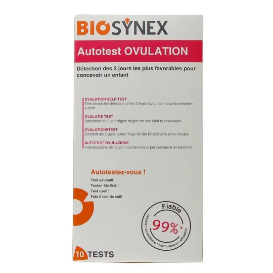 Biosynex Test d'Ovulation Boîte de 10 Tests
