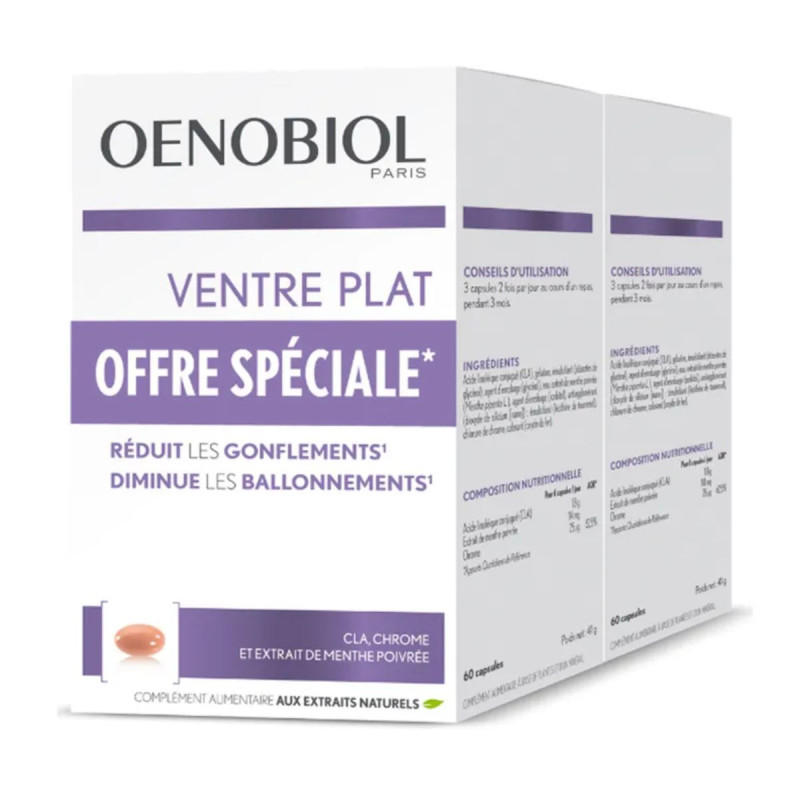 Oenobiol Ventre Plat Femme 2X60 capsules