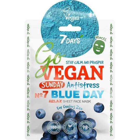 7 Days Go Vegan Masque Tissu Antistress Vegan