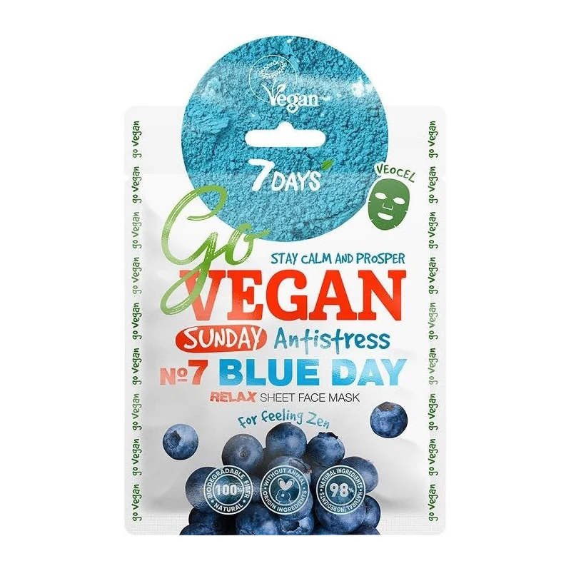 7 Days Go Vegan Masque Tissu Antistress Vegan