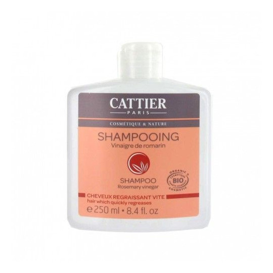 Cattier Shampooing Cheveux Regraissant Vite Vinaigre de Romarin 250 ml.