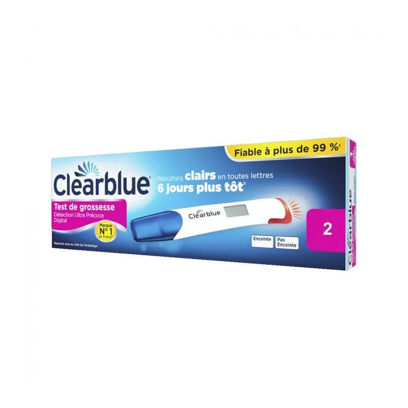 Clearblue 2 Tests de Grossesse Détection Ultra Précoce