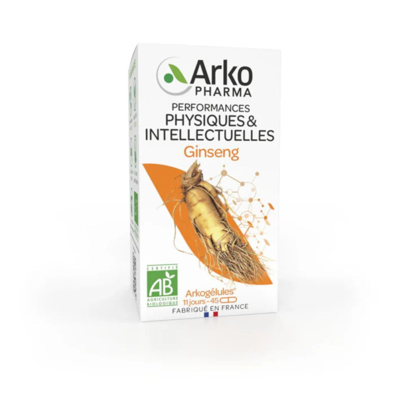 Arkogélules Ginseng BIO - Performances physiques et intellectuelles