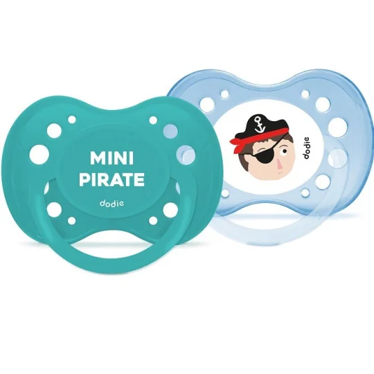 Dodie 2 Sucettes Anatomiques Silicone +6 mois Pirate