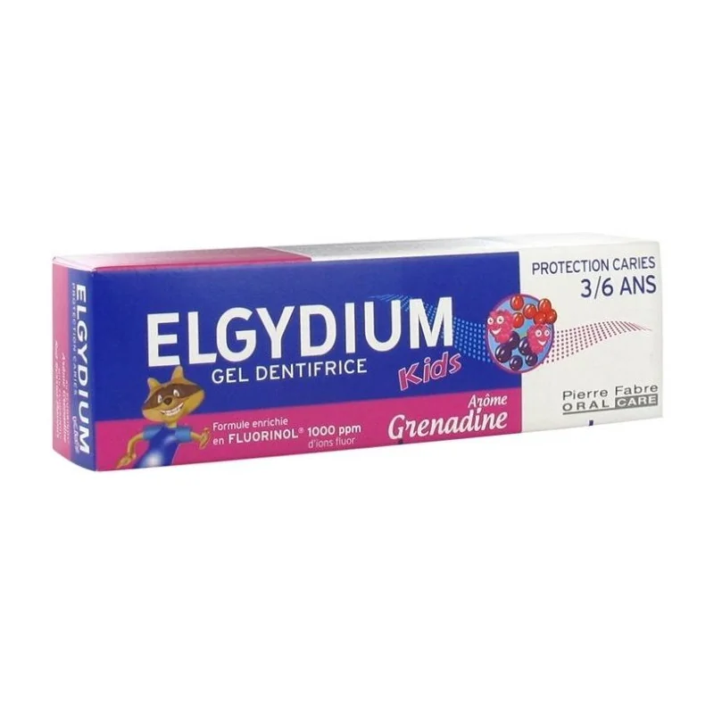 Elgydium Dentifrice Kids 2-6 ans Grenadine 50ml