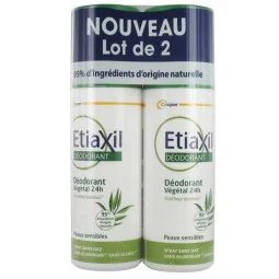 Etiaxil Déodorant Végétal 24 heures Spray 2X100ml
