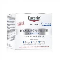 Eucerin Hyaluron Filler +3x Effect Soin de Jour Peau Sèche SPF15 50ml