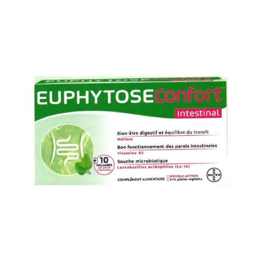 EuphytoseConfort Intestinal 28 Gélules végétales