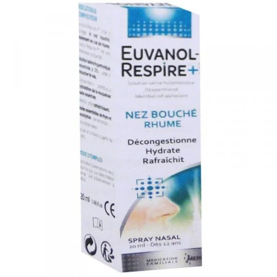 Euvanol Respire+ Spay nasal Nez bouché - Rhume 20ml