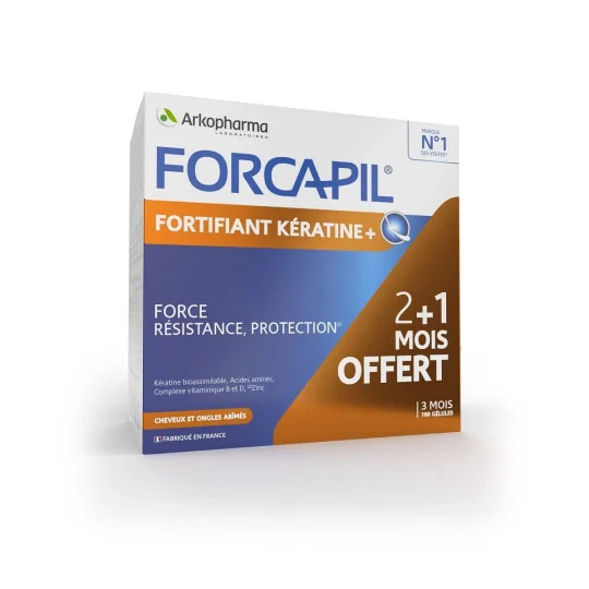 Forcapil Fortifiant Kératine + 180 gélules