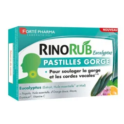 Forté Pharma Rinorub 20 Pastilles Gorges Eucalyptus