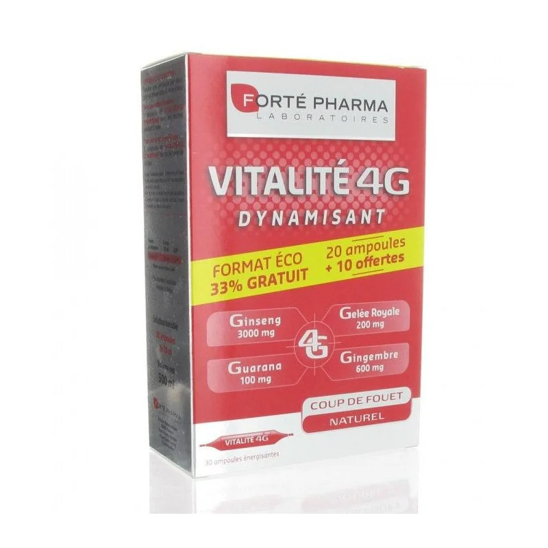 Forté Pharma Vitalité 4G 20 ampoules+10 OFFERTES