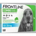 Frontline Combo Spot On Chien M 10-20 kg 4 pipettes