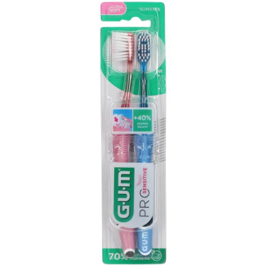 GUM 2 Brosses A Dents Pro Sensitive Ultra Soft