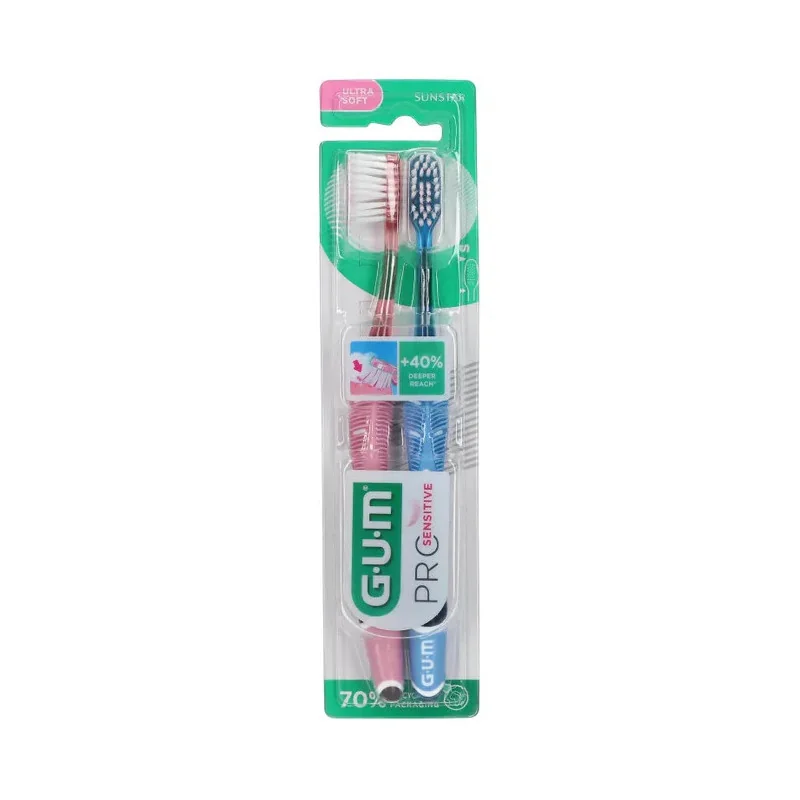 GUM 2 Brosses A Dents Pro Sensitive Ultra Soft
