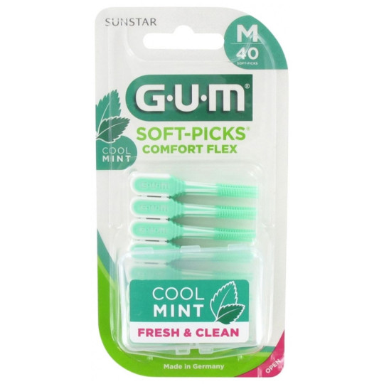 Gum 40 Soft-Picks Medium Cool Mint