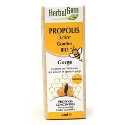 Herbalgem Propolis Bio Junior Gorge Gouttes 15ml