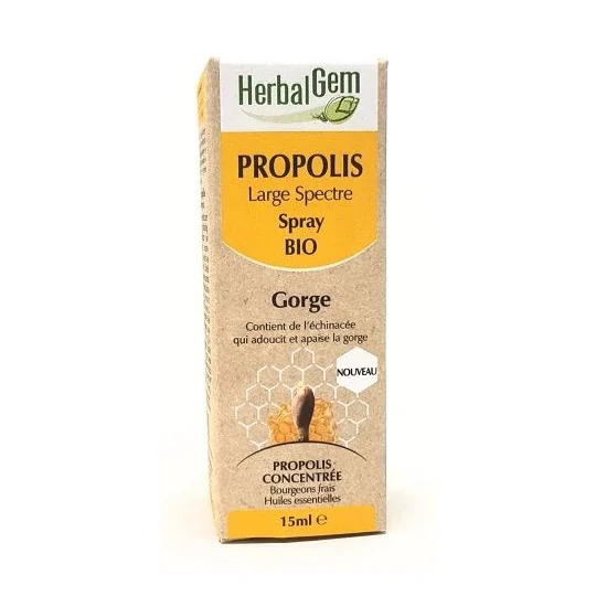 Herbalgem Propolis Bio Large Spectre Spray Gorge 15ml