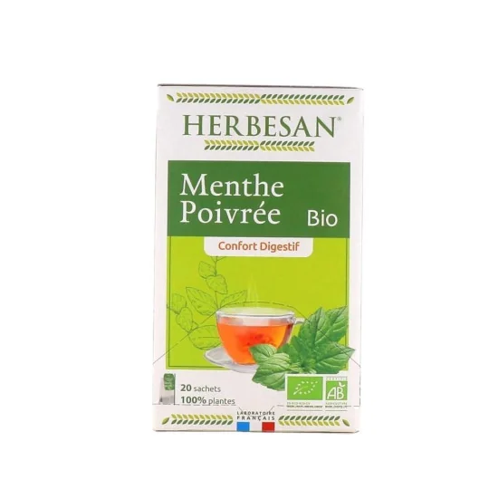 Herbesan Menthe Poivrée Bio Confort Digestif 20 Sachets