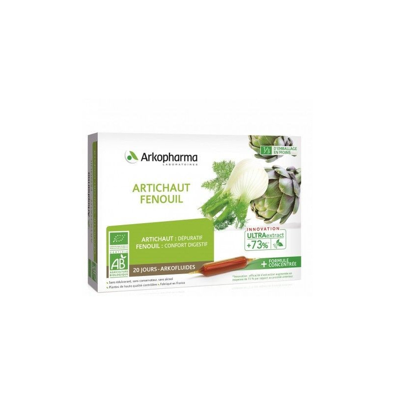 Arkofluides Bio Artichaut/ Fenouil 20 Ampoules