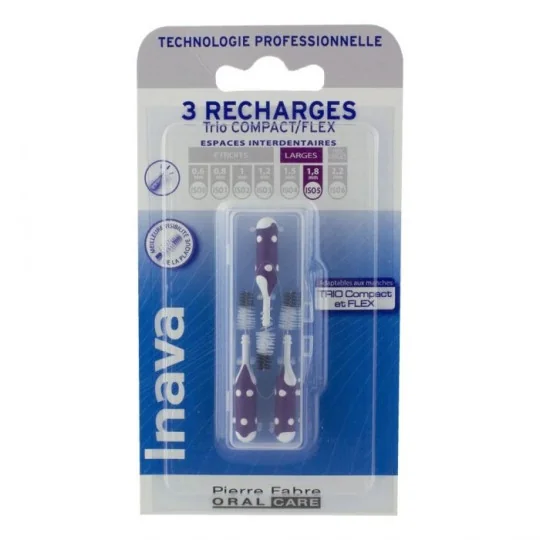 Inava Brossettes 3 Recharges Violettes Larges 1.8mm