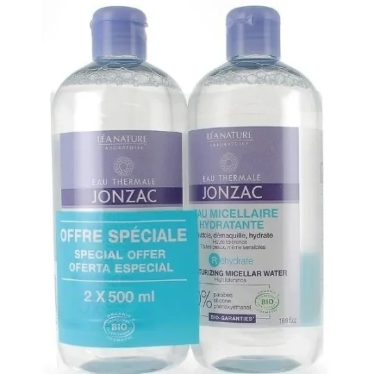 Jonzac Rehydrate Eau Micellaire Hydratante Bio 2 x 500 ml