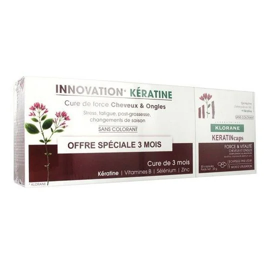 Klorane Keratine Caps 3X30 capsules