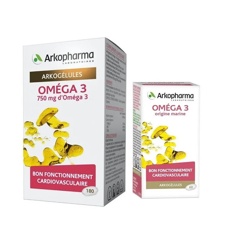Arkogélules Omega 3 180 capsules + 60 Gélules Offertes