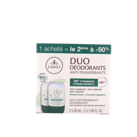 Laino Déodorants Anti-Transpirants Coco Bio 2 x 50ml