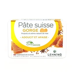 Lehning Pâte Suisse Gorge Sans Sucre 40 Gommes