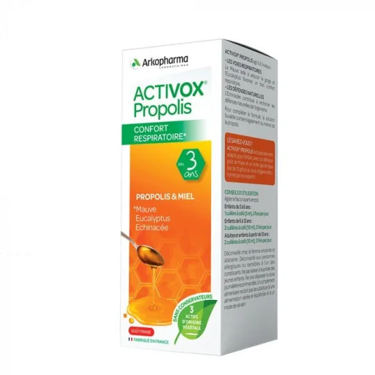 Arkopharma Activox Propolis Confort respiratoire solution buvable Fraise 140ml