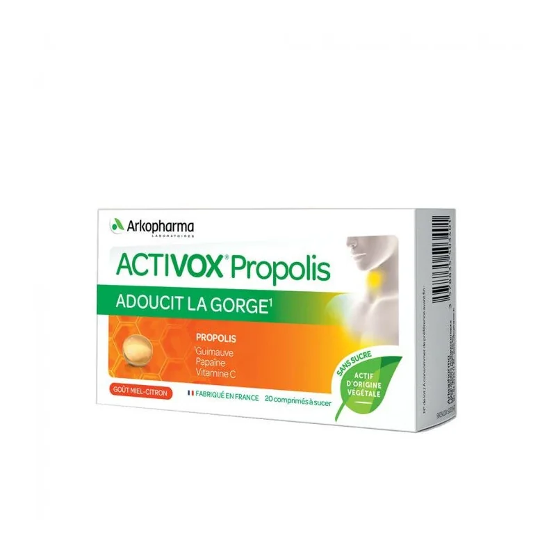 Arkopharma Activox Propolis Goût Miel-Citron 20 comprimés à sucer
