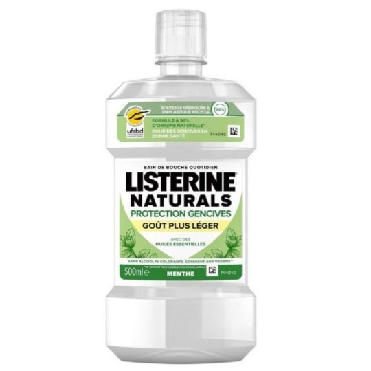 Listerine Naturals Protection Gencives Goût Plus Léger 500ml