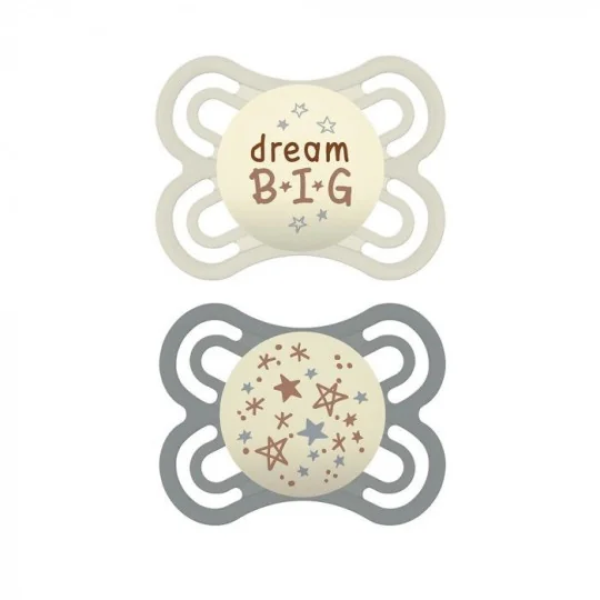 Mam Sucettes Silicone Perfect Nuit 2-6 mois X 2 Sucettes dream big