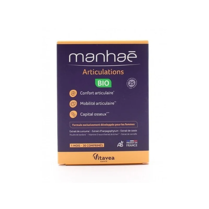 Manhaé Ménopause Articulations Bio 30 comprimés
