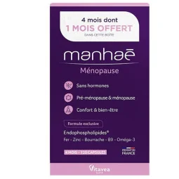 Manhaé Ménopause Sans Hormones 120 capsules dont 30 Offertes