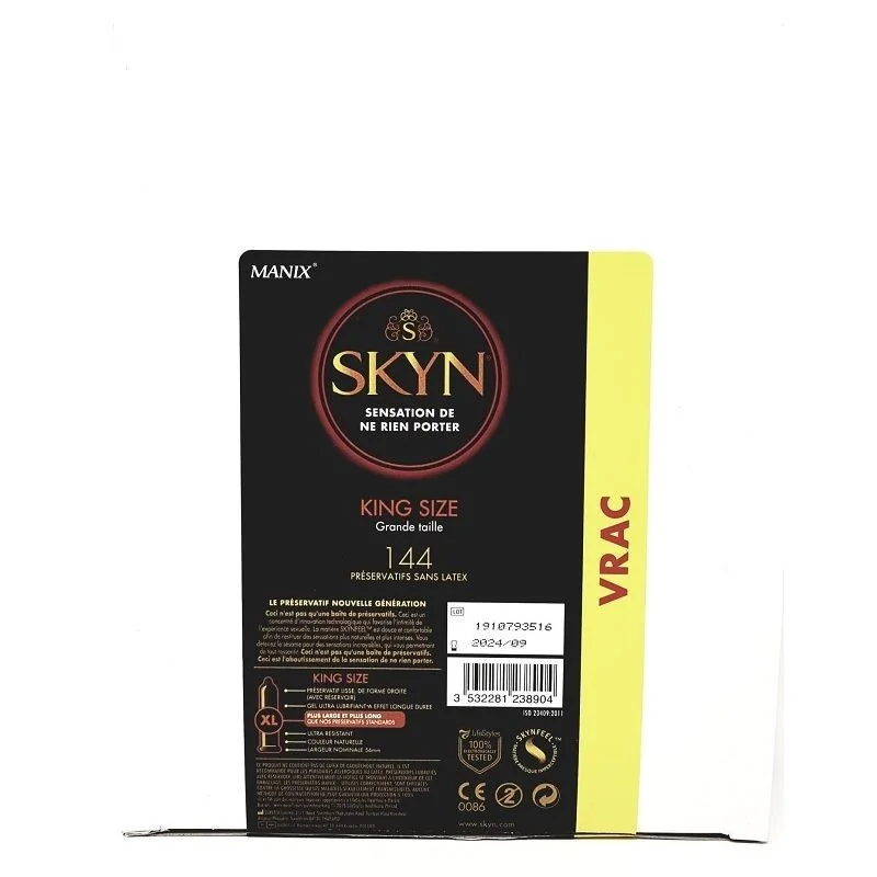 Manix Skyn King Size 144 Préservatifs Sans Latex