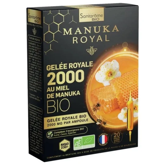 Manuka Royal Gelée Royale 2000 Au Miel De Manuka Bio 20 Ampoules de 10ml