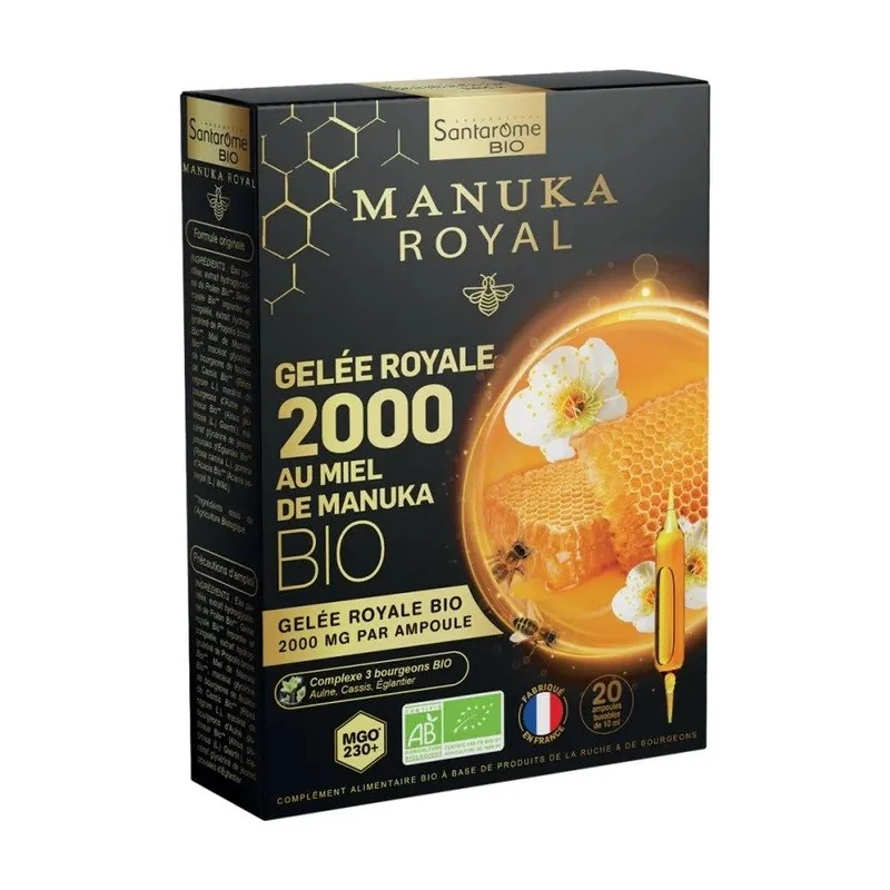 Manuka Royal Gelée Royale 2000 Au Miel De Manuka Bio 20 Ampoules de 10ml