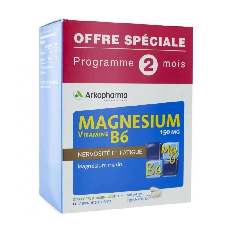 Arkopharma Magnésium Vitamine B6 2X60 gélules