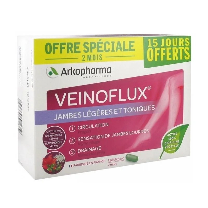 Arkopharma Veinoflux 45 Gélules +15 OFFERTES