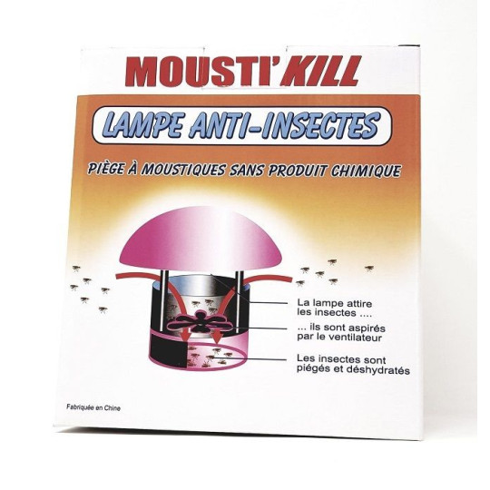 Mousti'Kill Lampe Anti-Insectes Super Coccinelle Rose